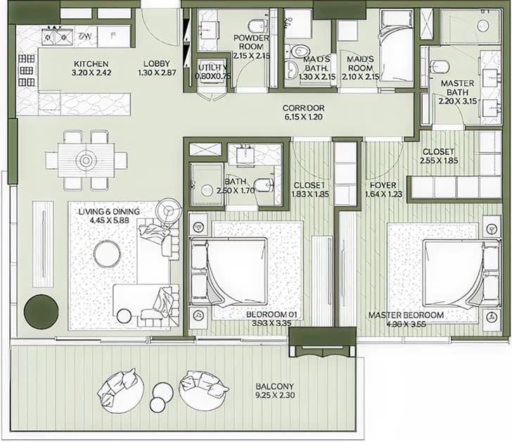 1-комнатная